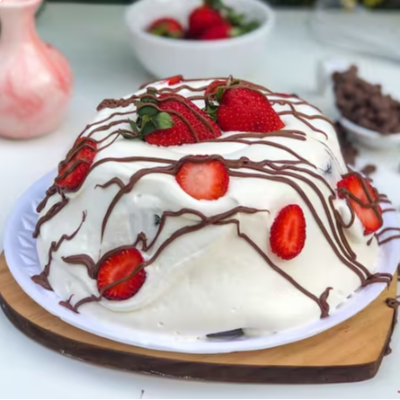 Vulcão Mousse de Ninho, morangos e Nutella (Queridinho)