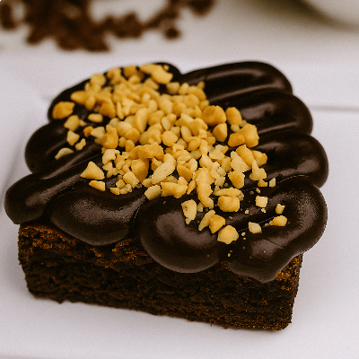 Brownie confeitado ferreiro brigadeiro goumet e amendoim