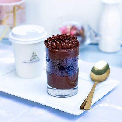 Potinho bolo + brigadeiro gourmet cremoso
